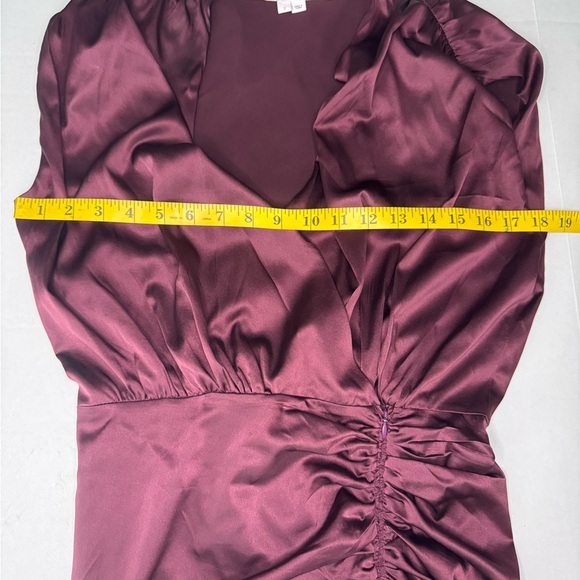 Veronica Beard Red Asymmetrical Ruched Cocktail Gown Size 2. #200 - Picture 13 of 14